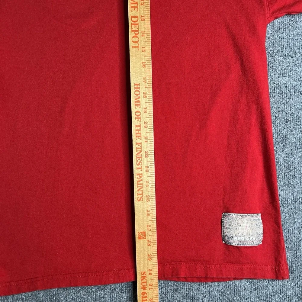 Vintage Y2K Red Ape T-shirt‎ Men XL V-neck 2000s Hip Hop Streetwear Red